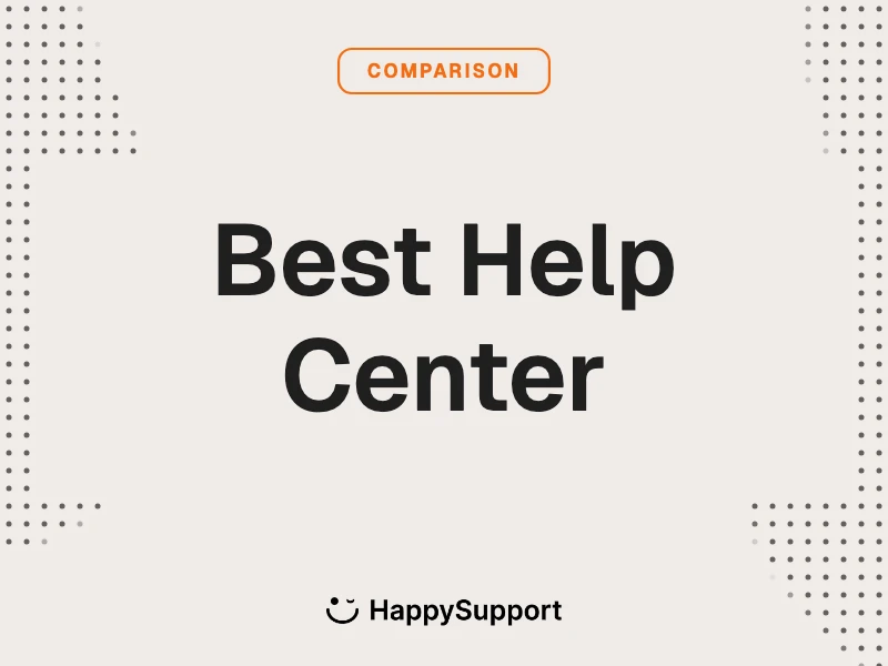 Best Help Center Software 2026 cover with HappySupport logo