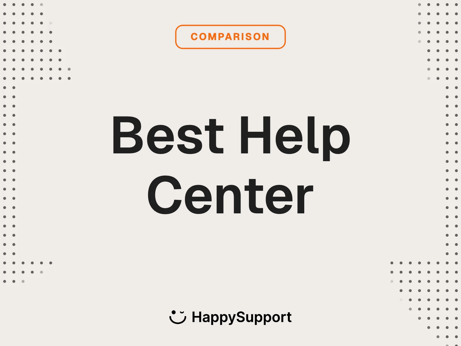 Best Help Center Software 2026 cover with HappySupport logo