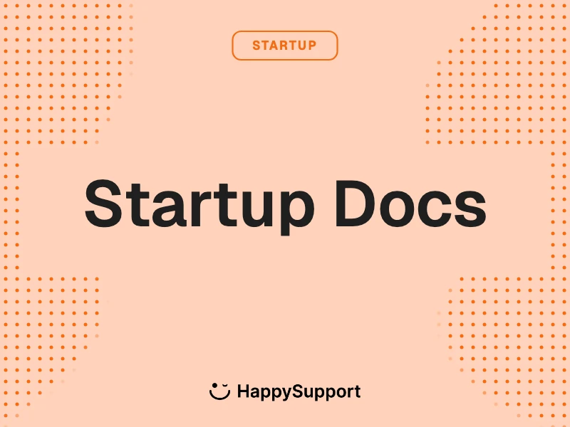 AI Documentation Tools for Startups 2026 cover with HappySupport logo