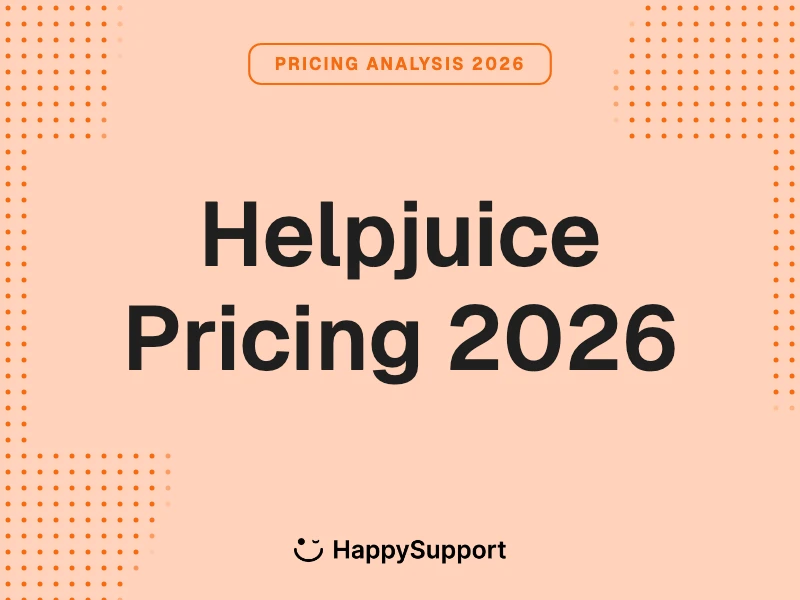 Helpjuice pricing 2026 cover, peach editorial design