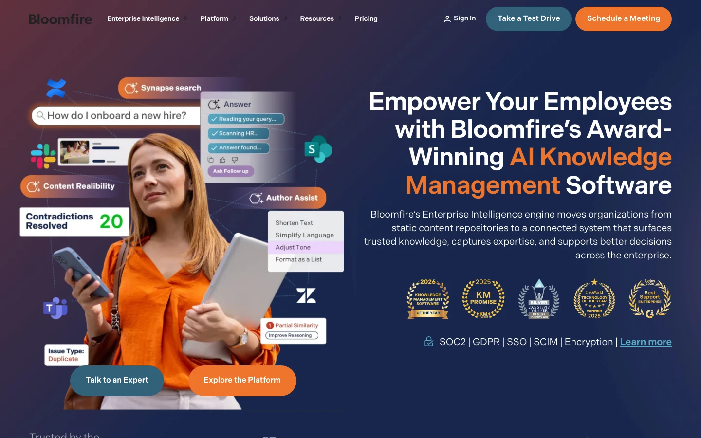 Bloomfire als Wissensdatenbank für Unternehmen, internes Knowledge Sharing mit KI-Suche