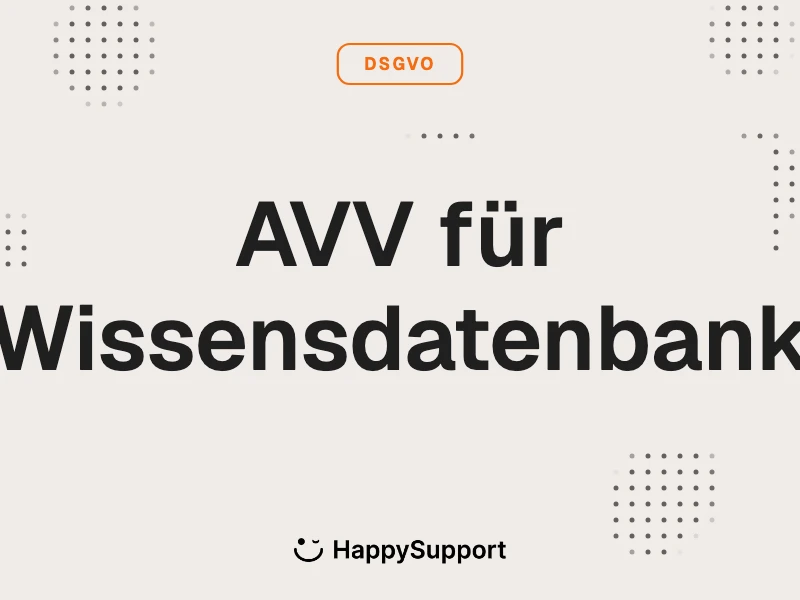 AVV für Wissensdatenbank cover, warm beige with DSGVO eyebrow