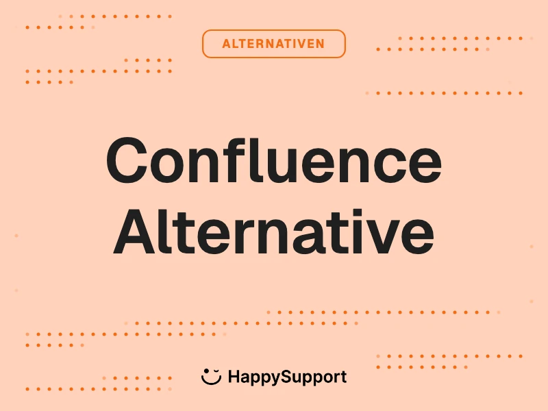 Confluence Alternative Wissensdatenbank cover, peach background with Alternativen eyebrow
