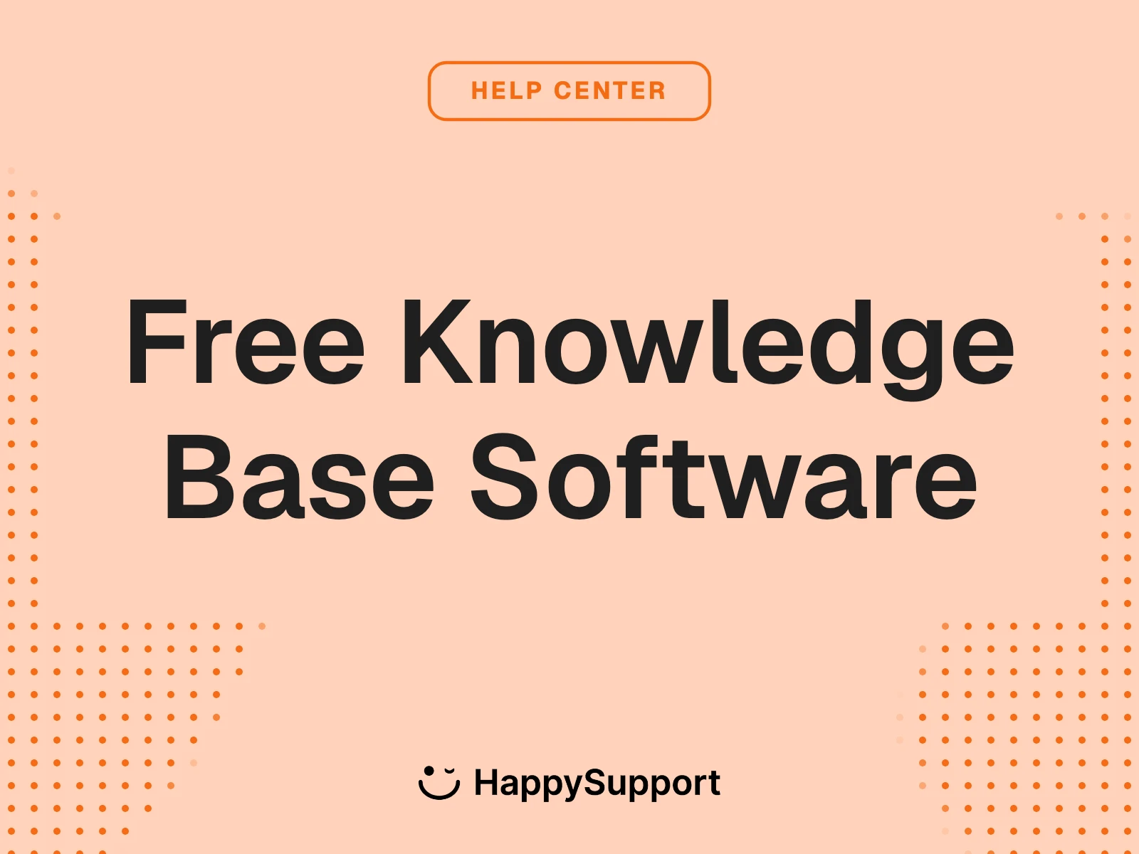 Free Knowledge Base Software cover, HappySupport