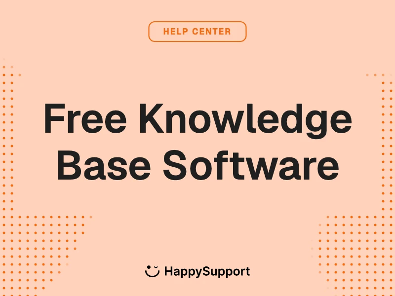Free Knowledge Base Software cover, HappySupport