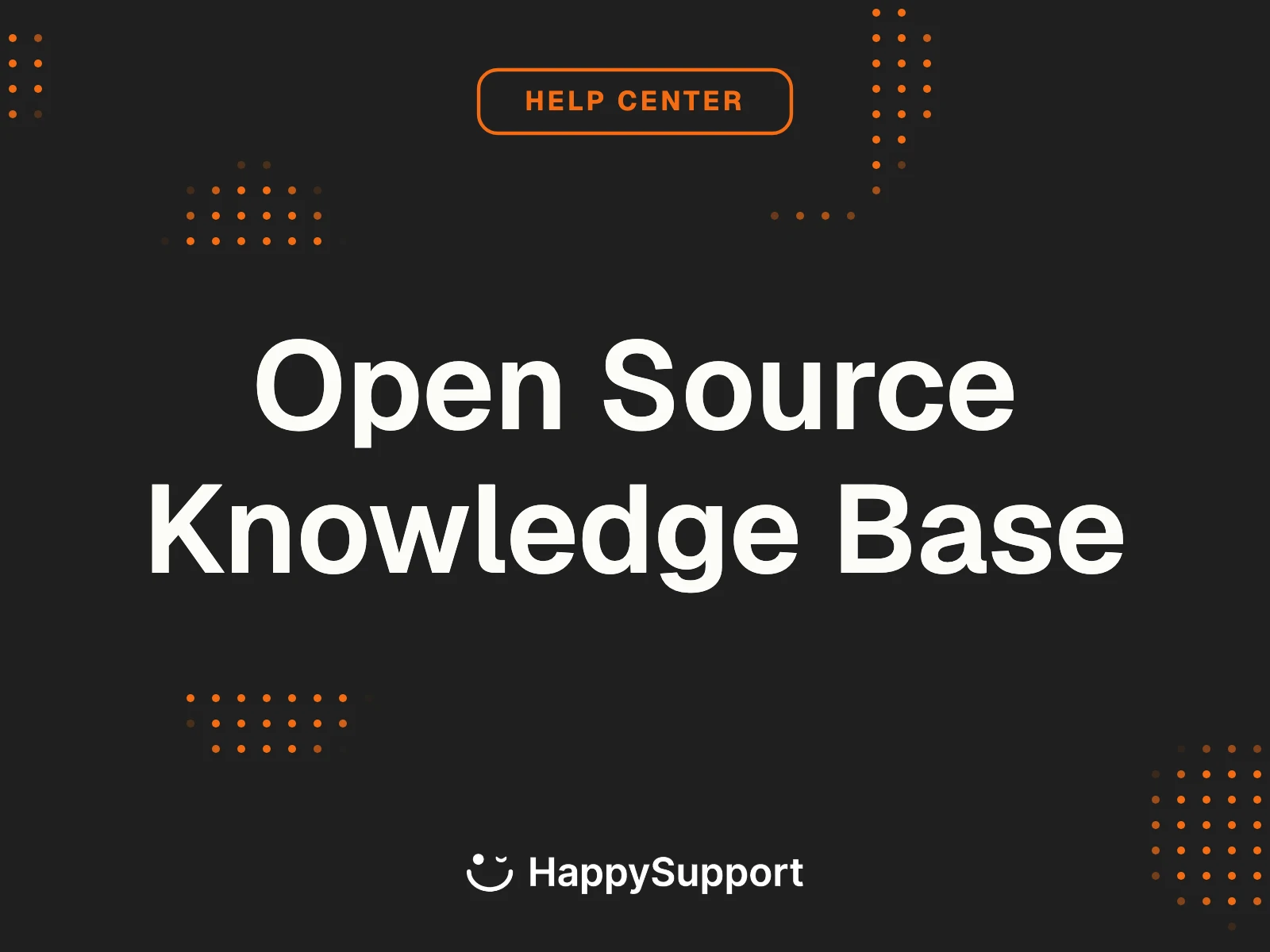 Open Source Knowledge Base cover, HappySupport