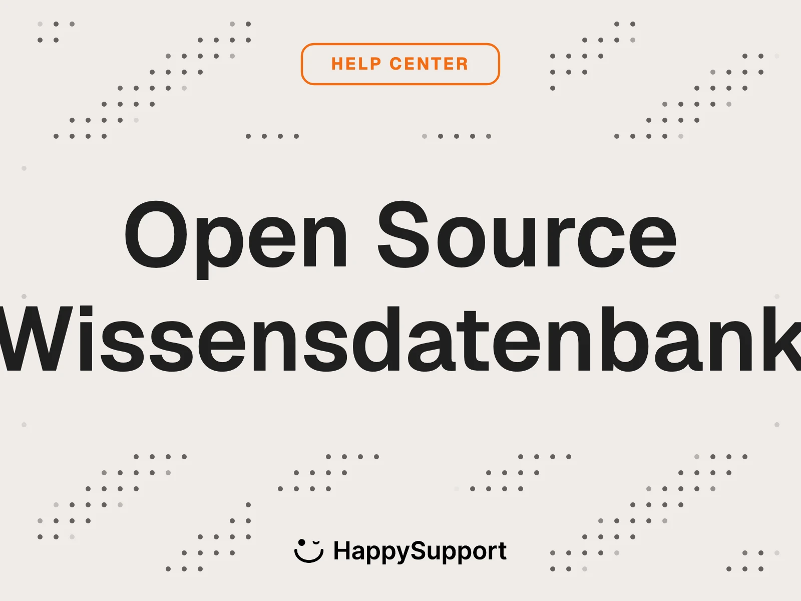 Open Source Wissensdatenbank cover, HappySupport