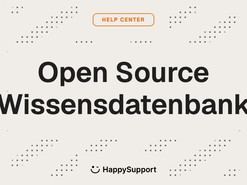 Open Source Wissensdatenbank cover, HappySupport