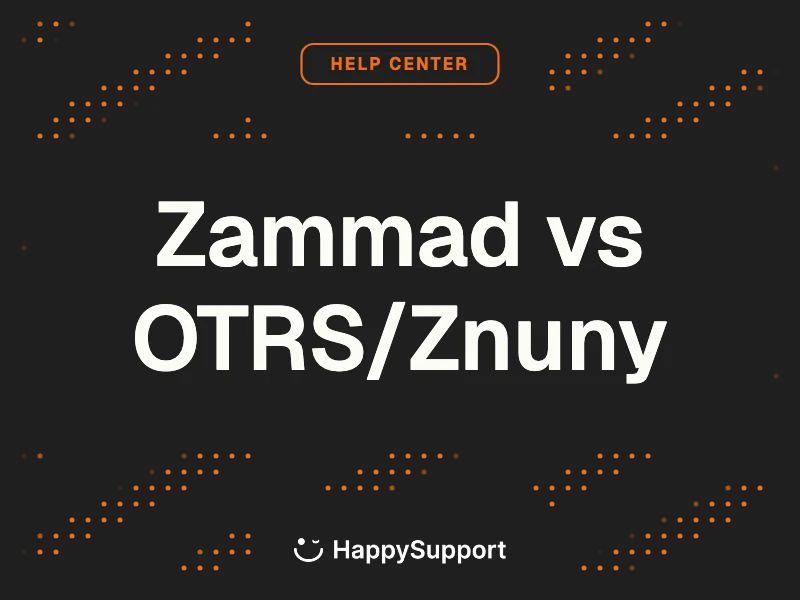 Zammad vs OTRS/Znuny cover, HappySupport