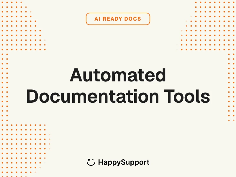 Automated Documentation Tools cover, HappySupport
