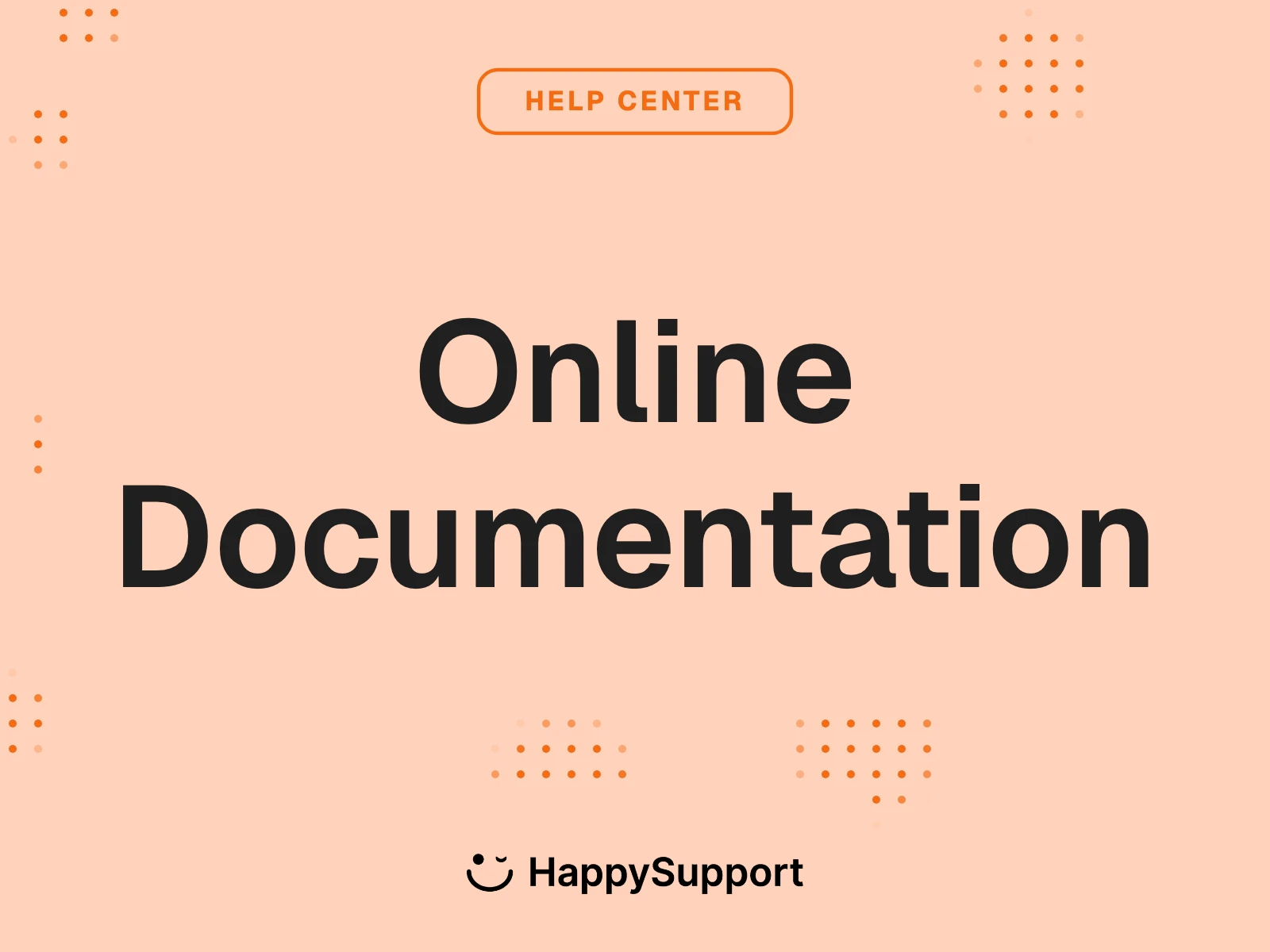 Online Documentation cover, HappySupport