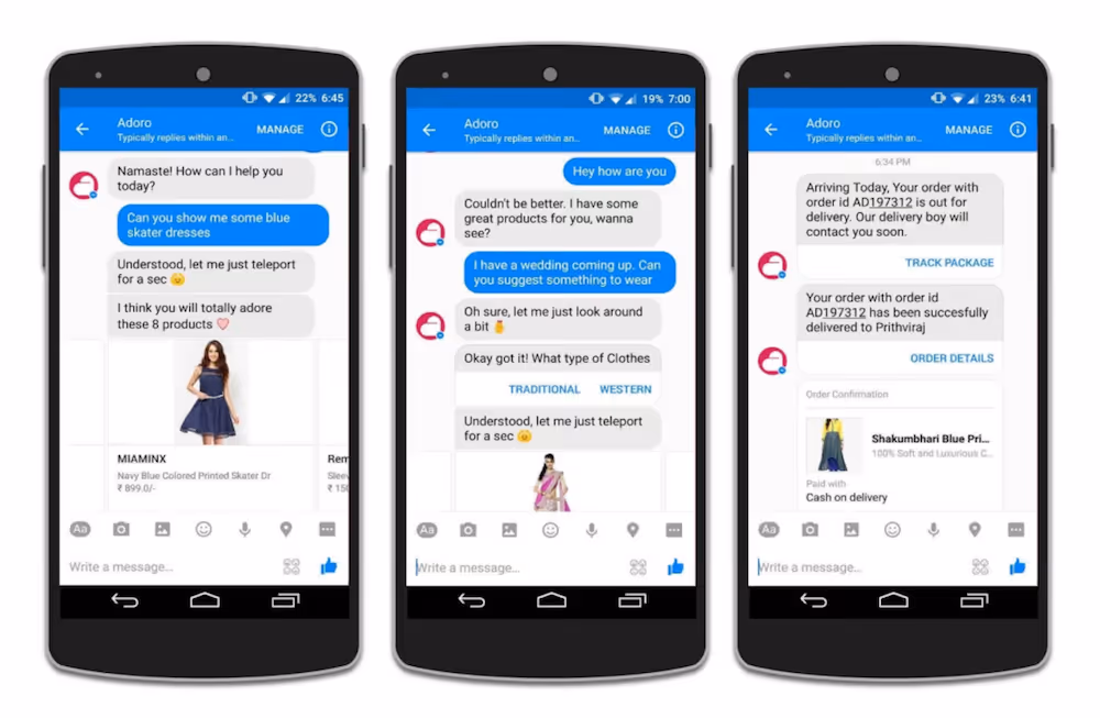 Facebook Shops landing page for retail social commerce