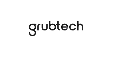 grubtech wordmark logo on a white background.
