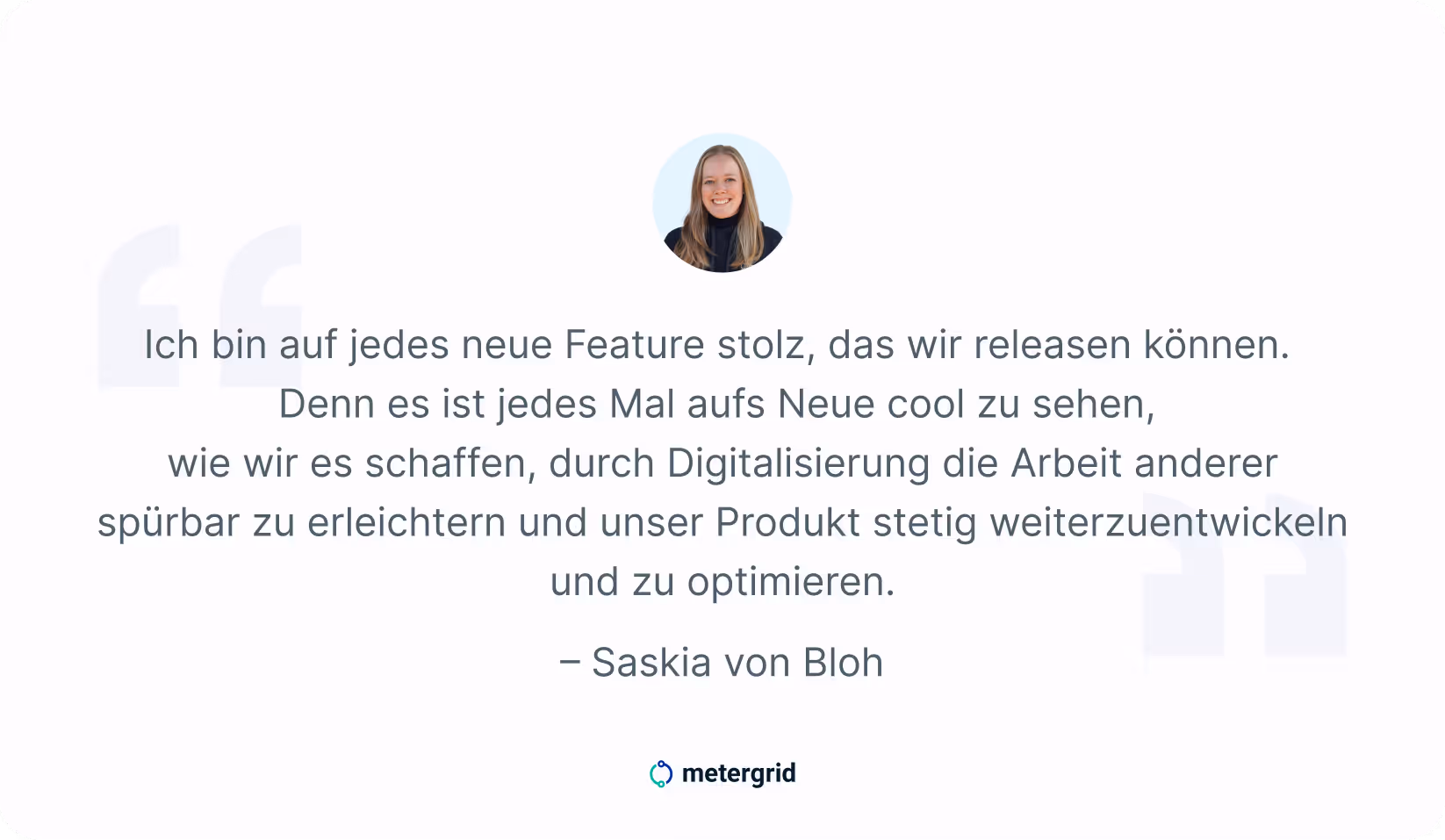 Saskia von Bloh Zitat: "Ich bin auf jedes neue Feature stolz, das wir releasen können", sagt die Product Managerin