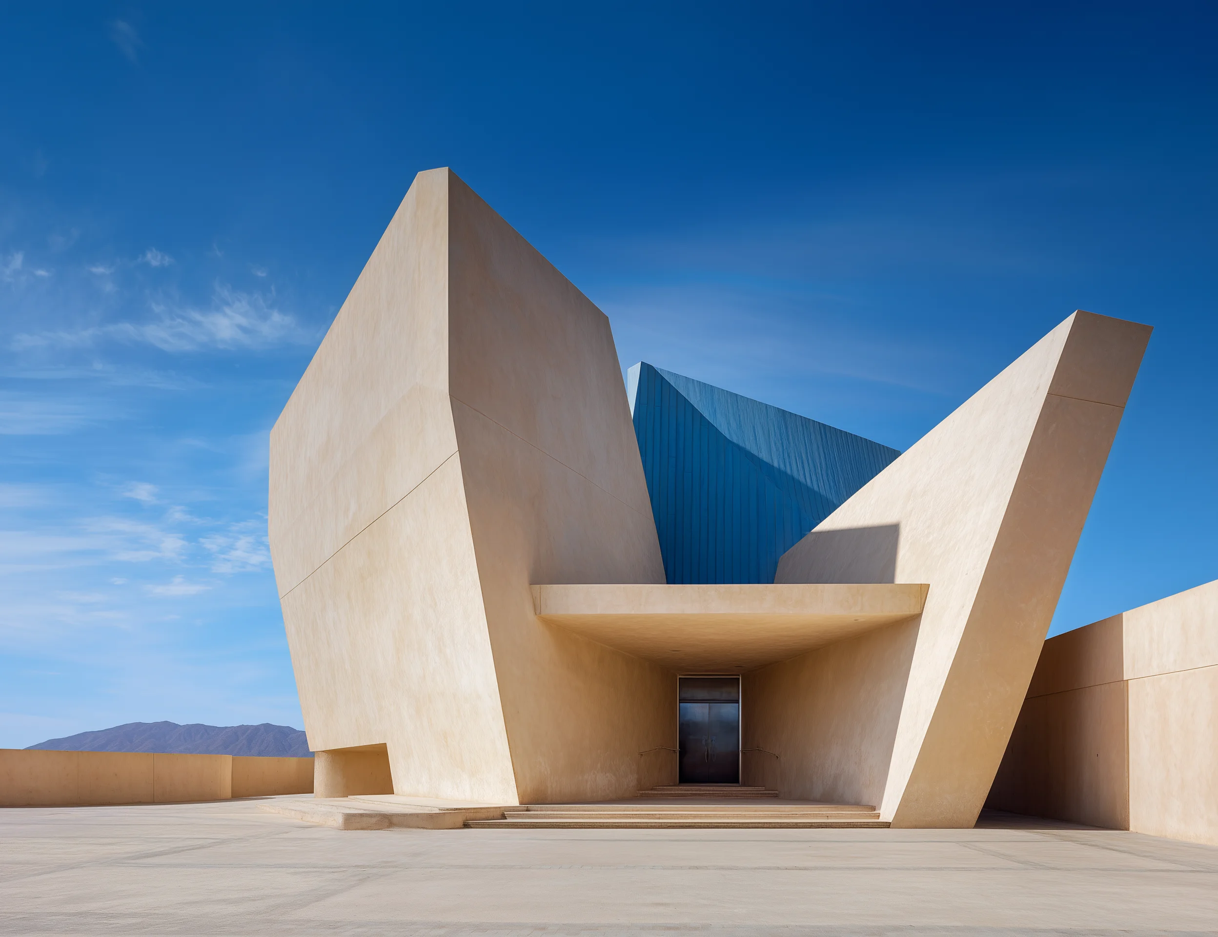 futuristic building