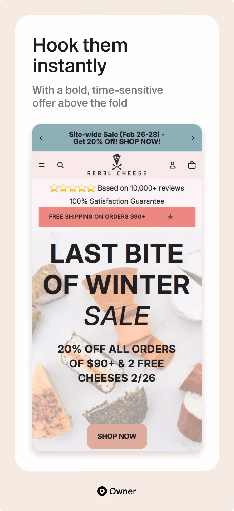 Rebel Cheese website