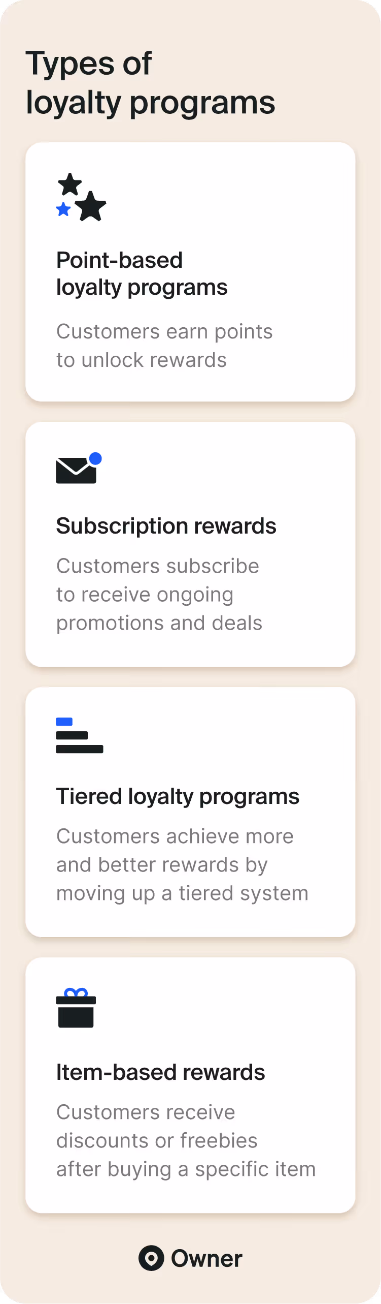 Various types of loyalty programs restaurants can offer