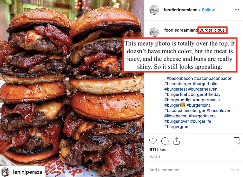 4 massive meaty burgers