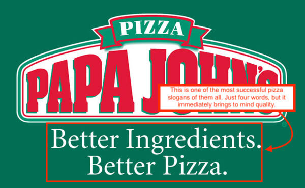 pizzeria slogan