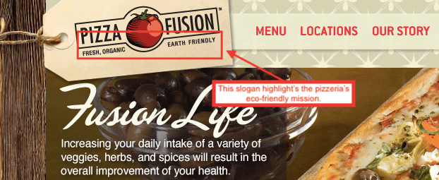 slogans for organic pizza