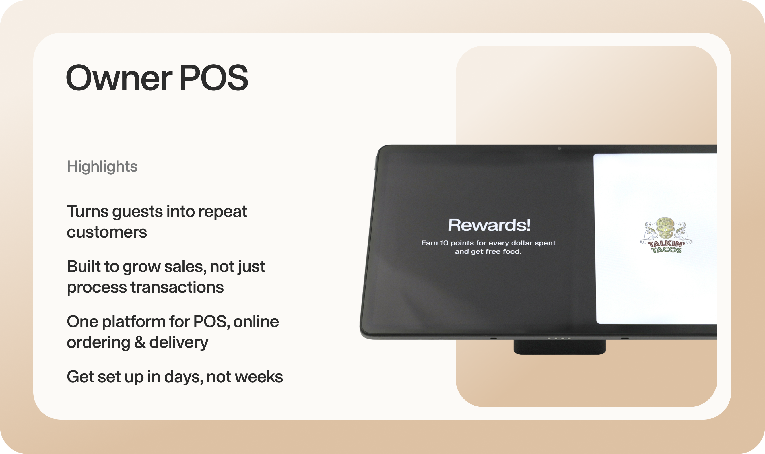 Owner POS System for Cafes and Coffee Shops