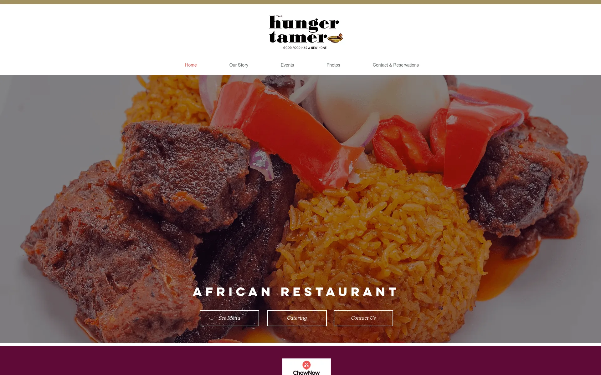 The Hunger Tamer website before Owner