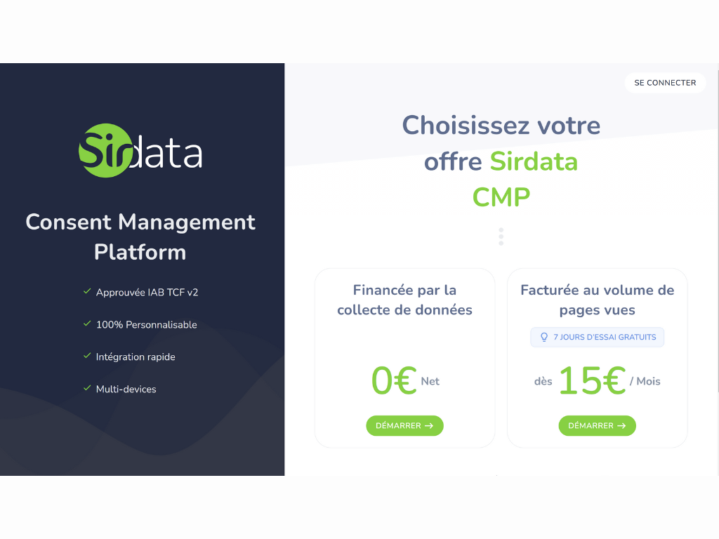 Tarif CMP Sirdata