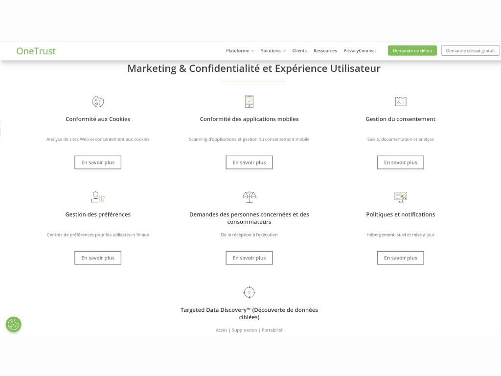 Offre CMP OneTrust