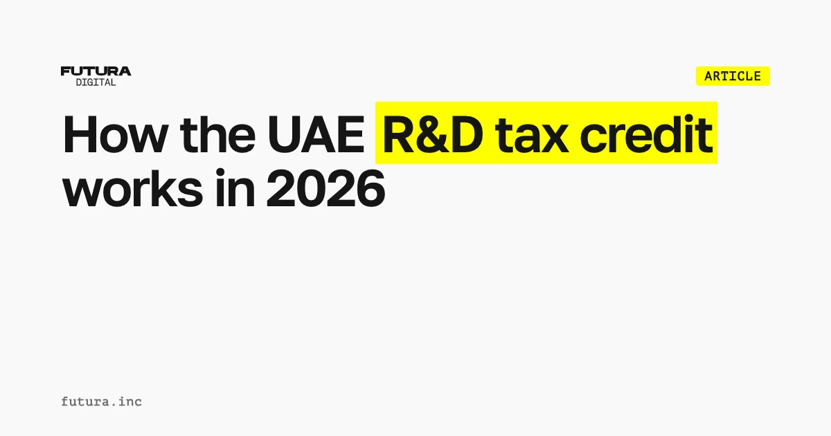 How does the UAE R&D tax credit work in 2026?