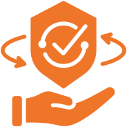 Blue icon of a pressure gauge connected to a pipeline.