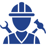 Orange telephone handset icon with sound waves indicating a call or communication.