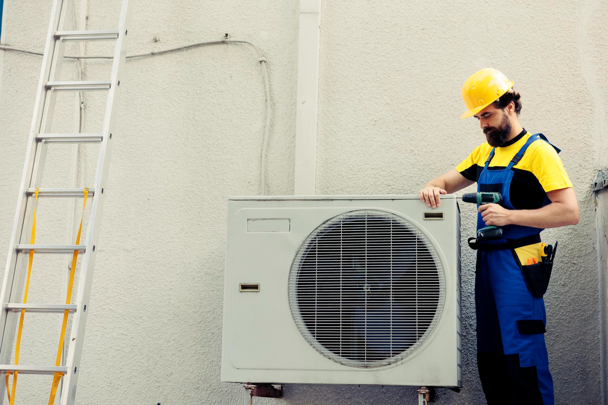 Dark blue background with subtle diagonal stripes.