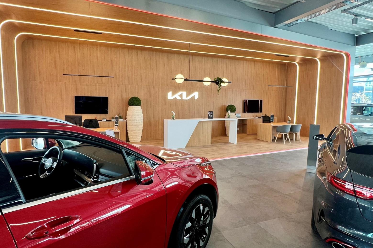 Flear & Thomson Kia dealership showroom interior
