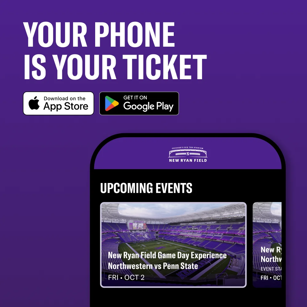 Your phone is your ticket. The New Ryan Field app, coming to the App Store and Google Play.