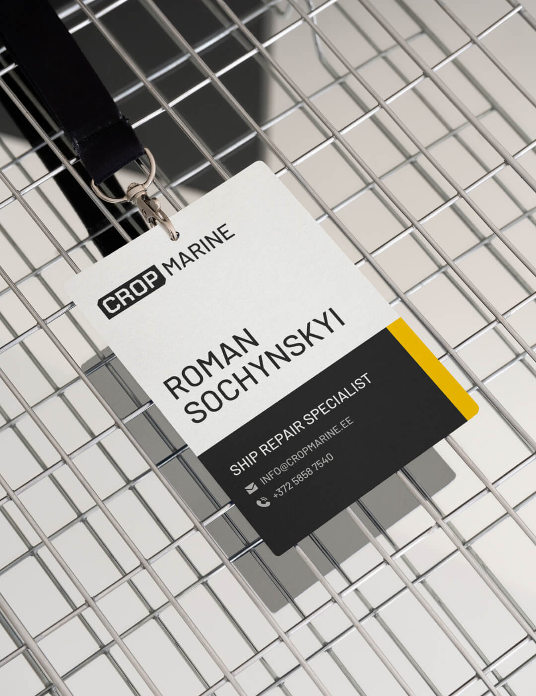 CropMarine business card Mockup design cropmarine.ee