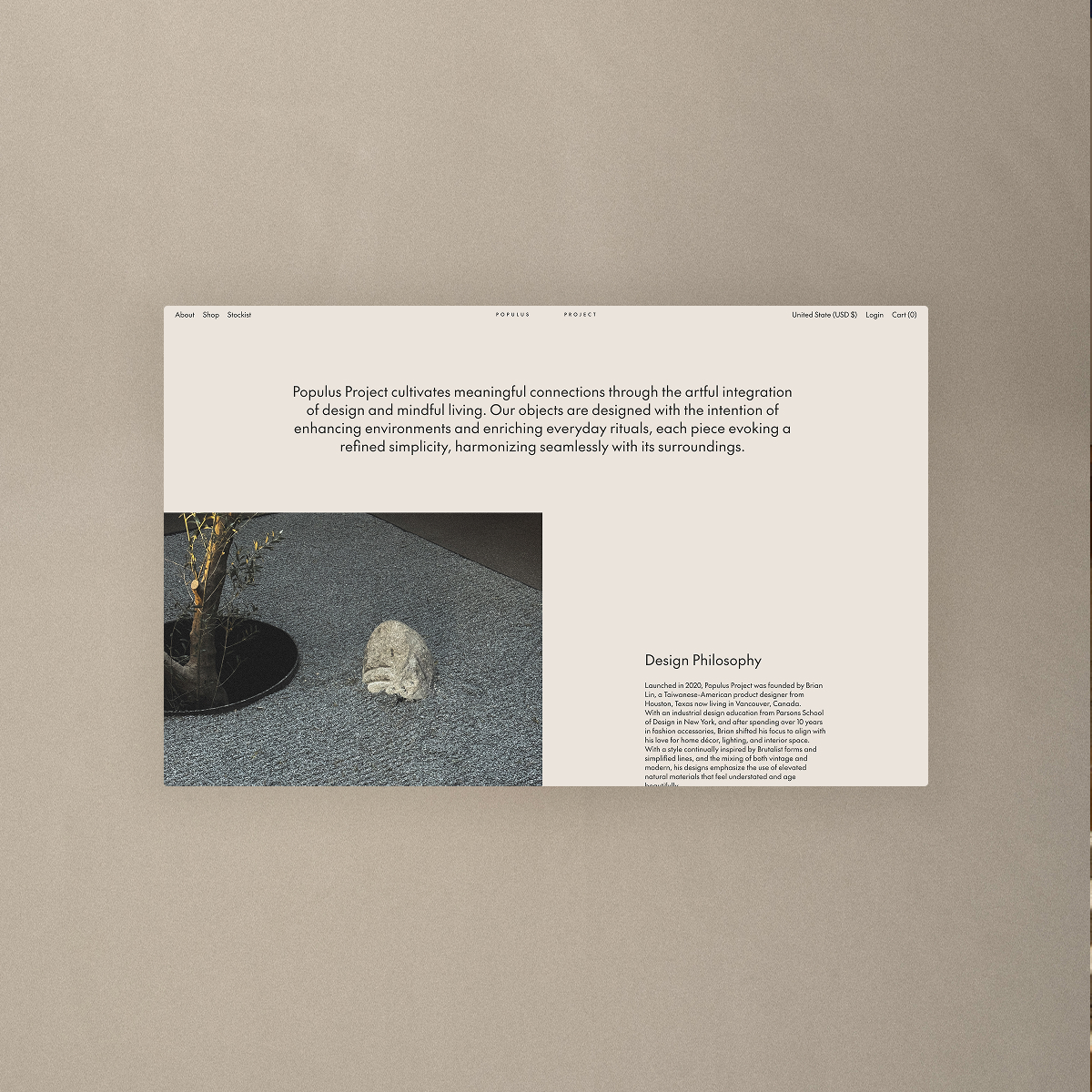 Populus Project is a Canadian company dedicated to designing thoughtfully crafted objects that elevate environments and enrich everyday rituals.