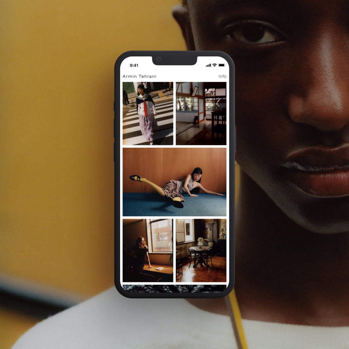Armin Tehrani is a photographer and art director from Vancouver, currently based in Copenhagen. His subject matter is largely inspired from travel and human experience, while working in a mainly analog process. His work has also been featured in many publications such as Kinfolk, Teeth Mag, Ignant, Harper’s Bazaar, Wall Street Journal, and L'Officiel. 