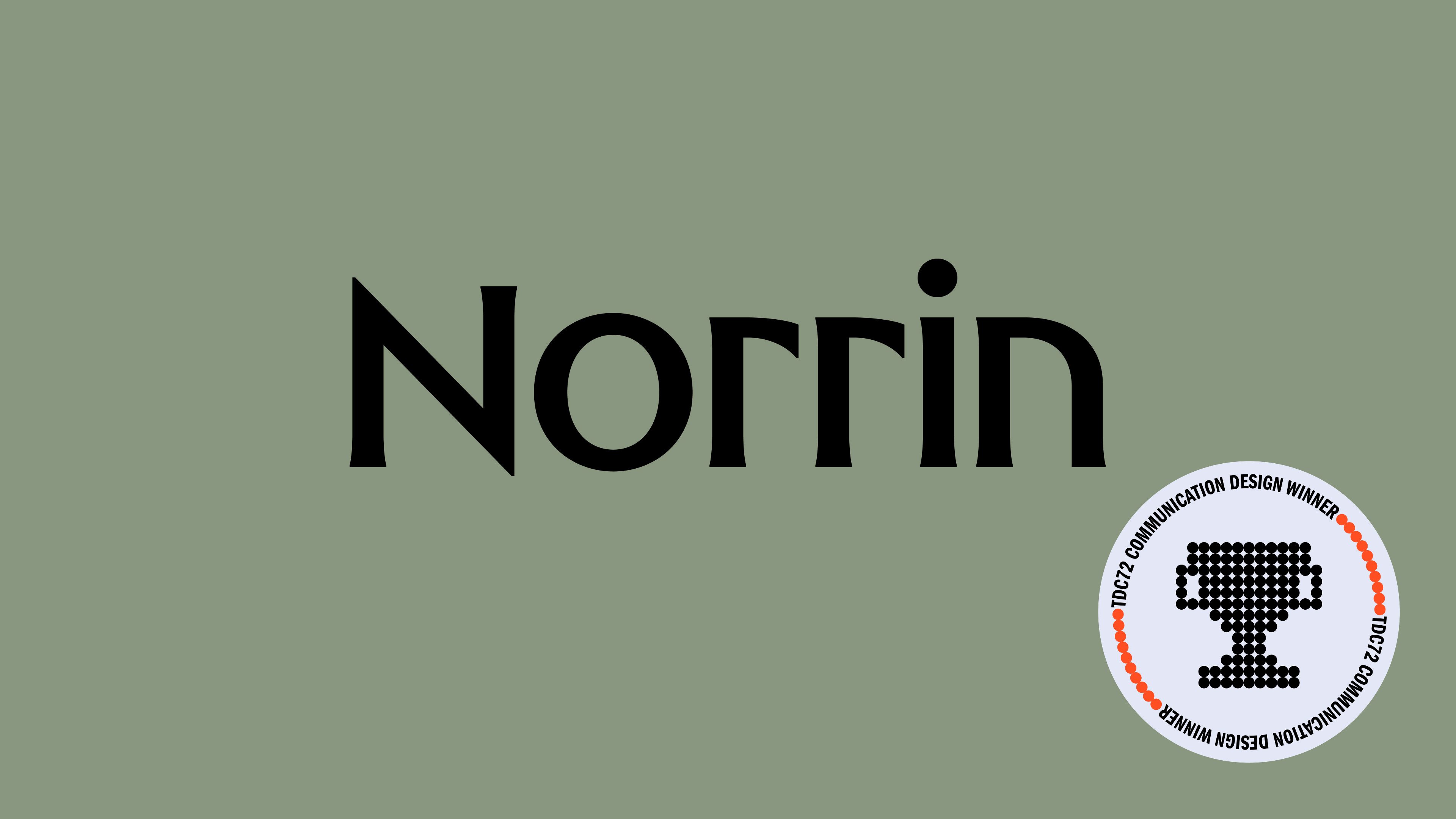 Norrin Brand Identity receives Merit Award at the TDC Awards