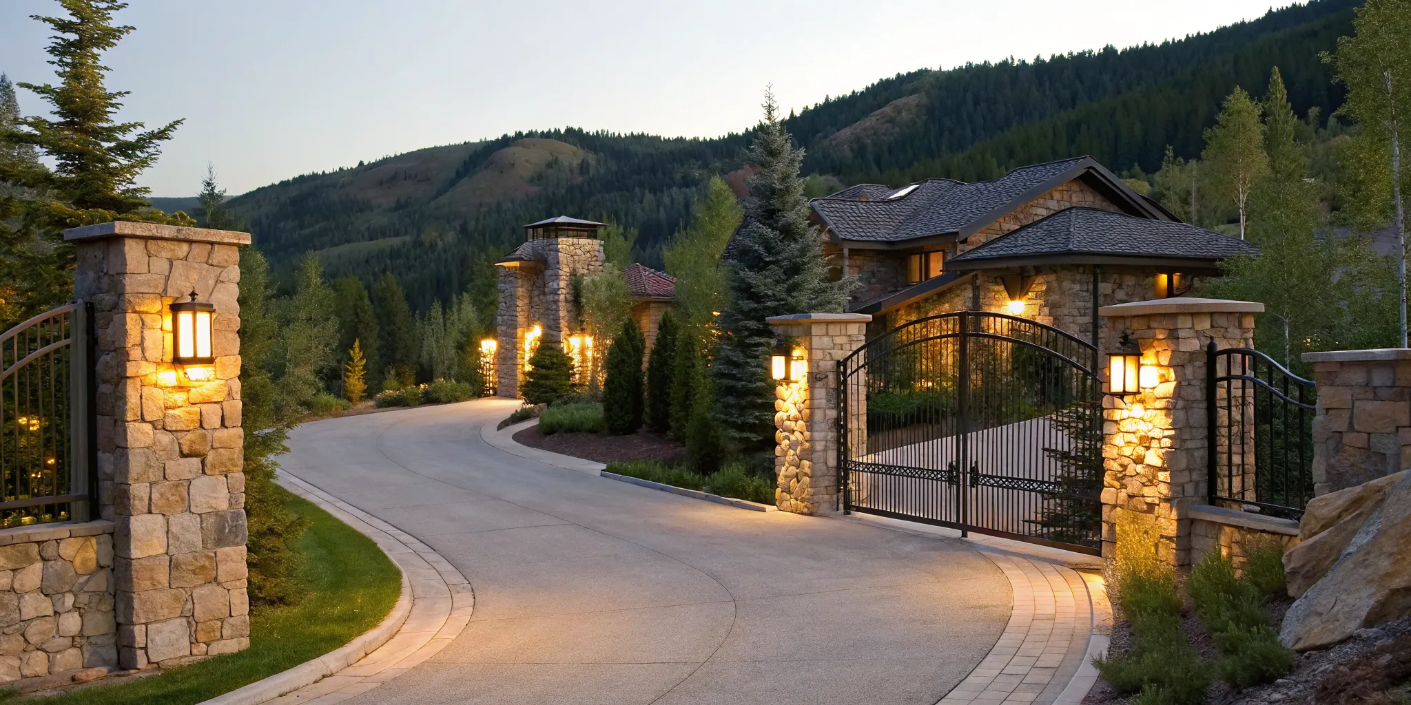 Luxury stone estate with mountain views, a type of house for sale in Holladay.