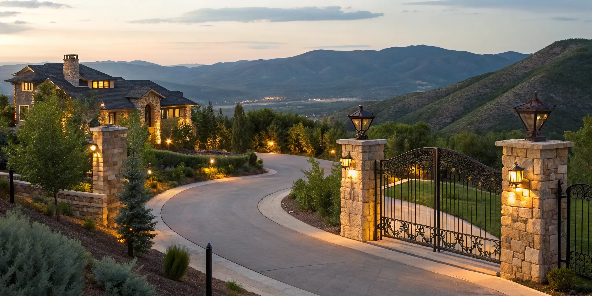 Gated luxury mountain estate with scenic sunset views in Heber City, UT 84032.