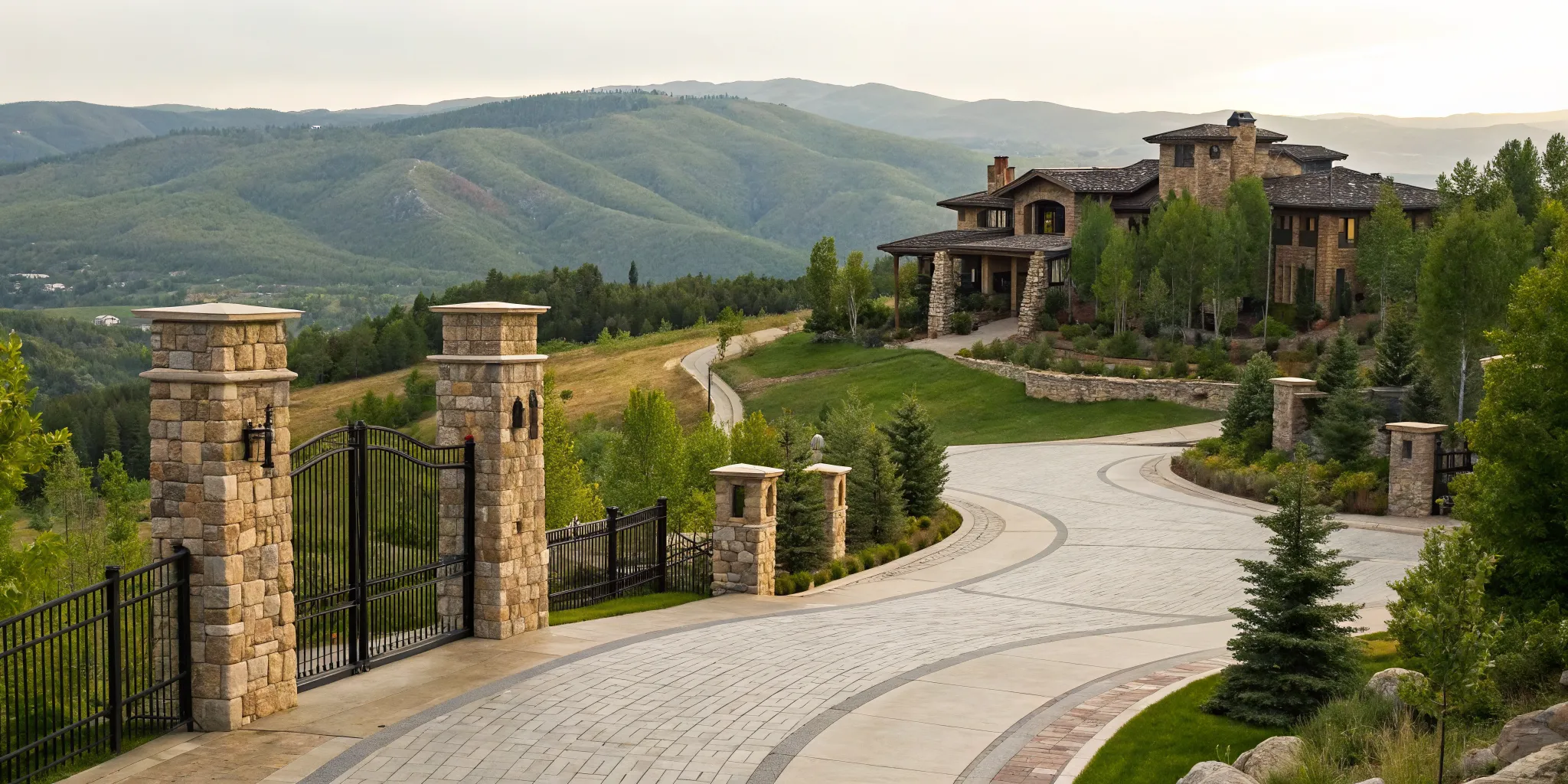 A luxury resort property with a gated entrance, an ideal candidate for resort property financing.