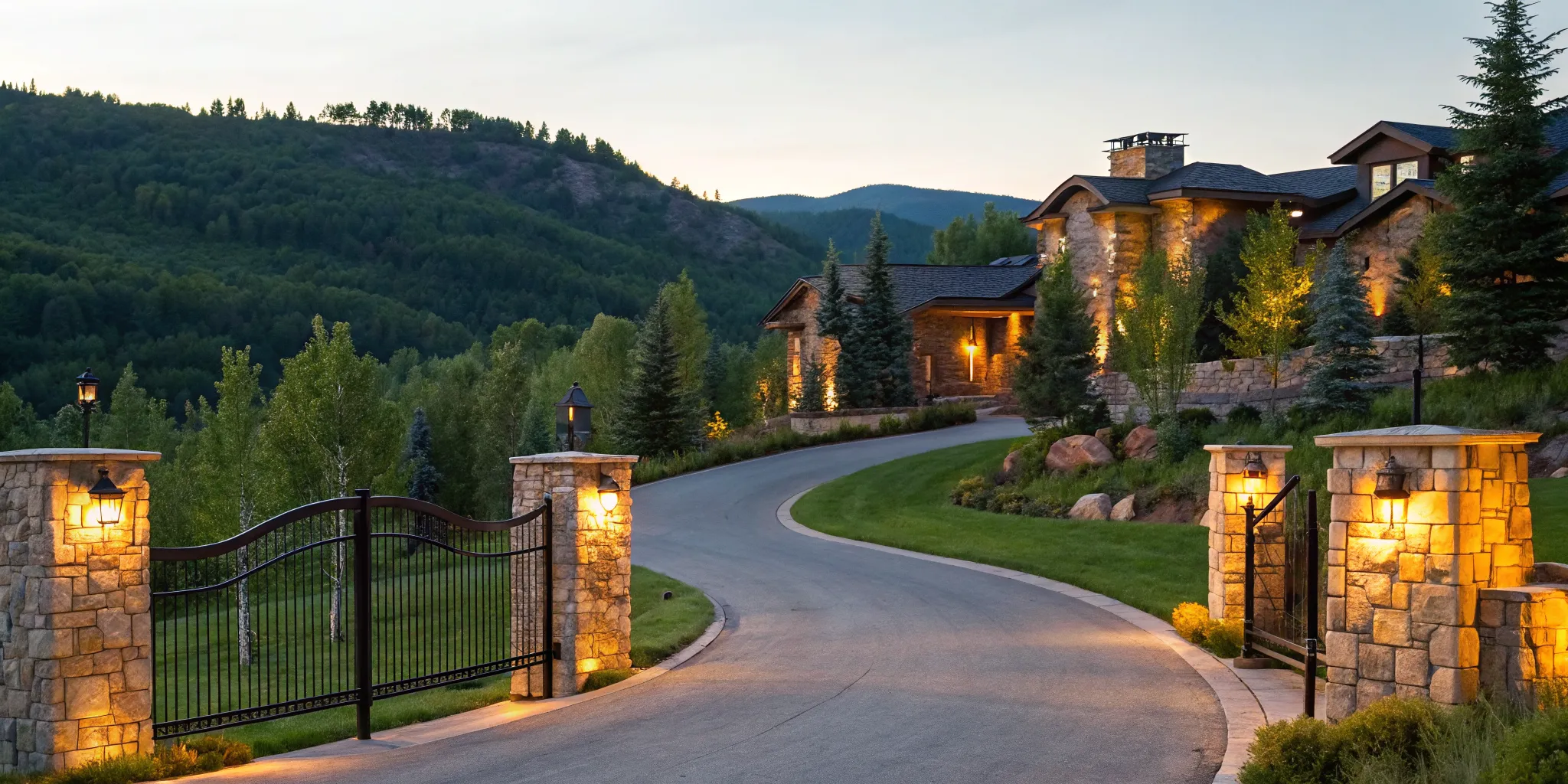 A beautiful home for sale in Downey, Idaho with a scenic mountain view.