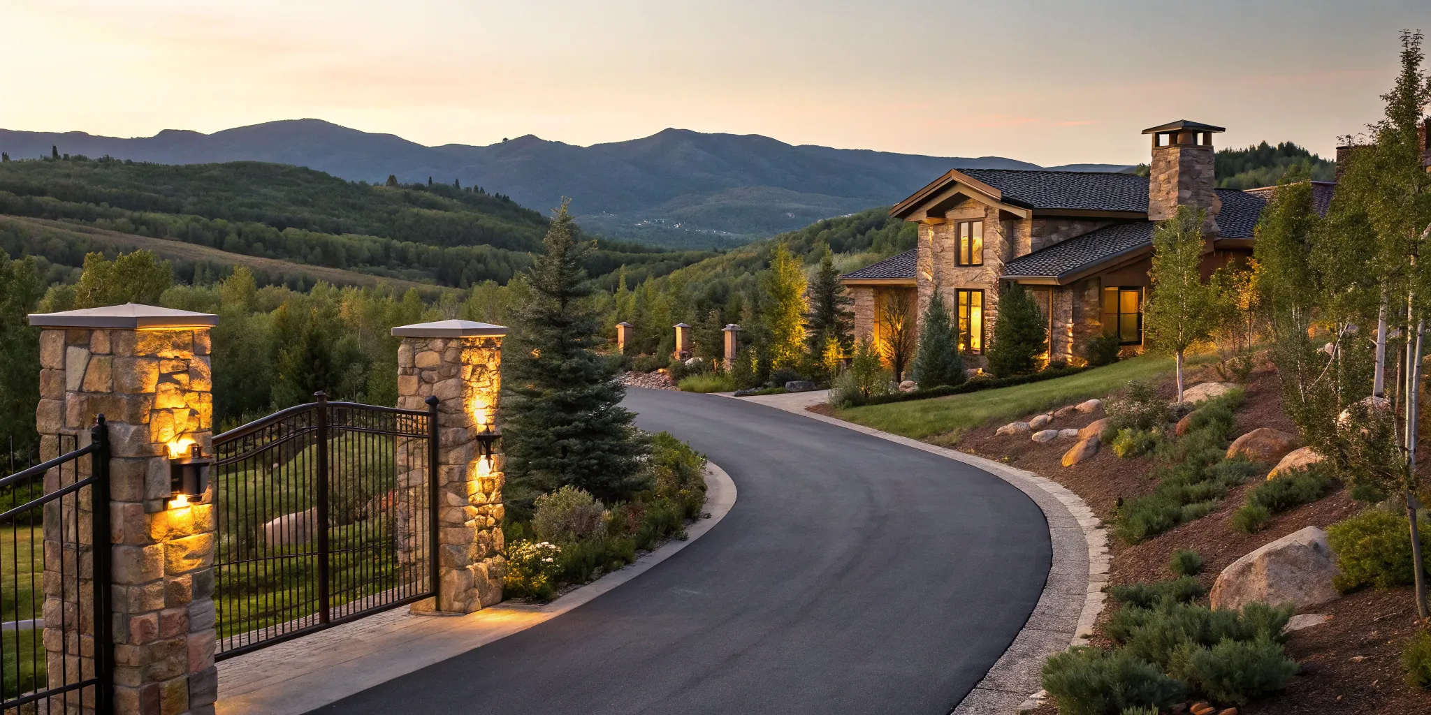 New construction luxury home with mountain views in Park City, Utah.