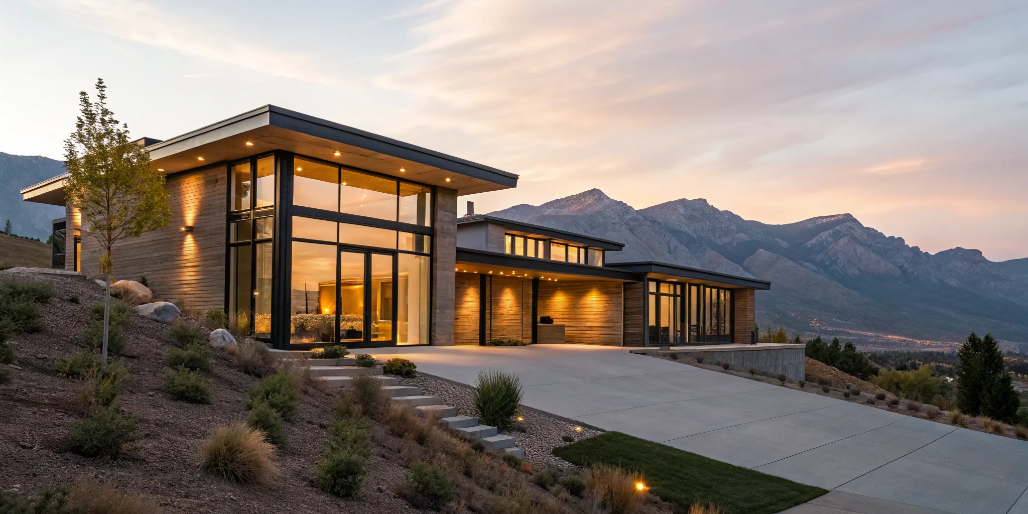 A modern home and the minimum down payment on a jumbo loan.