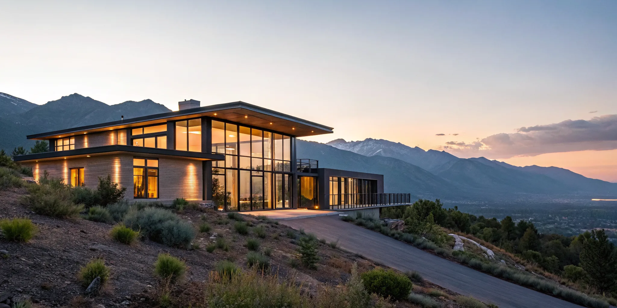 Luxury second home with mountain views, purchased using home equity.