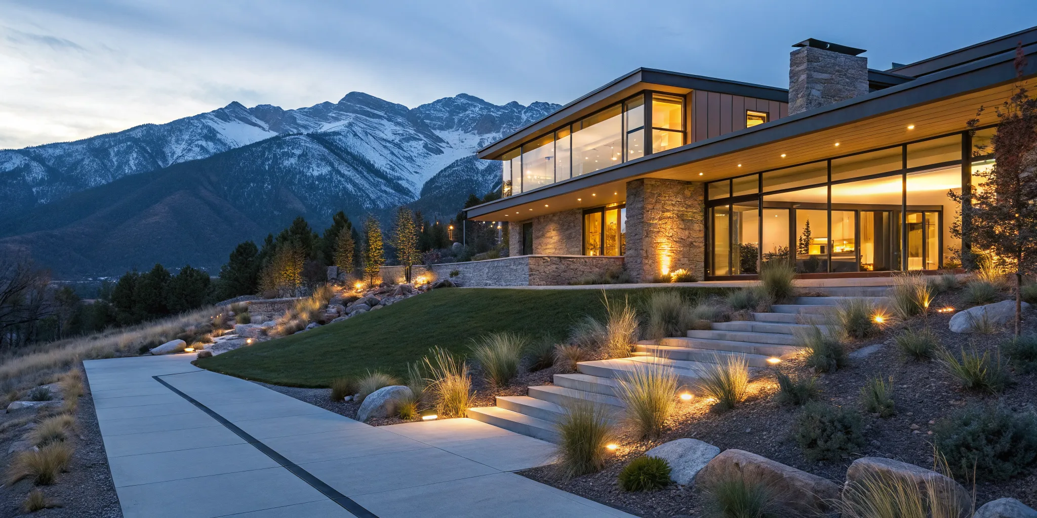 Luxury real estate with mountain views, an example of a home that requires a jumbo loan.