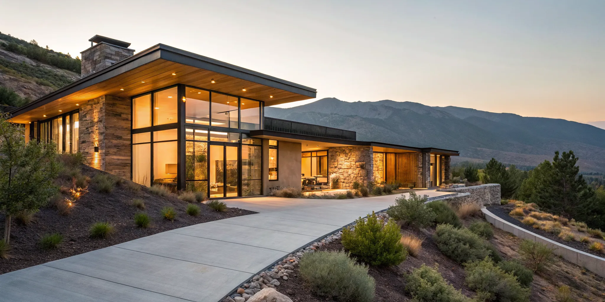 Luxury home with mountain views, financed with a 30-year fixed jumbo mortgage rate.