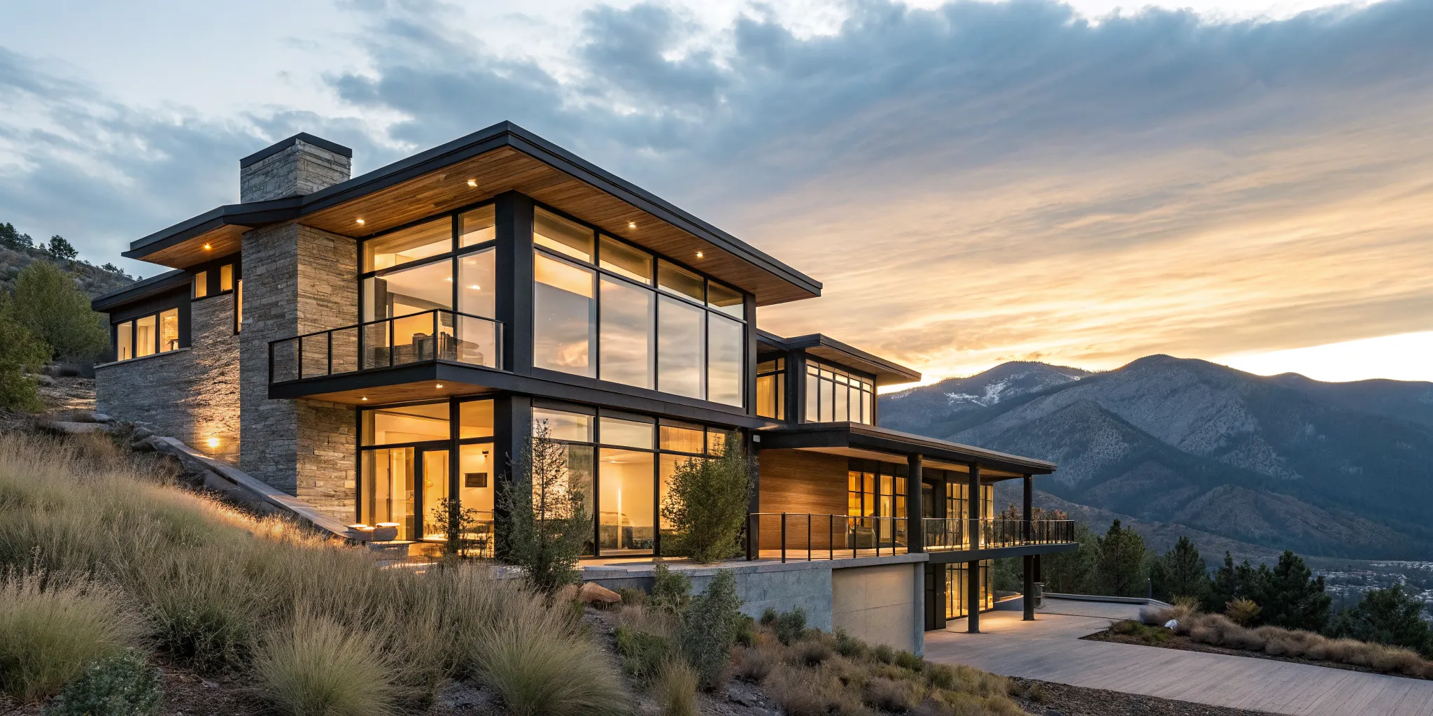 How to finance a modern luxury investment property with mountain views.