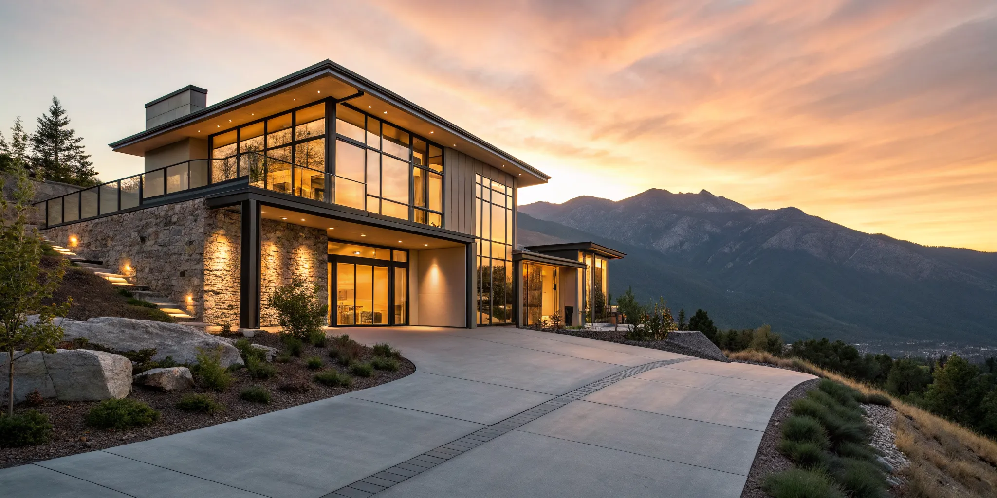 Luxury mountain home financed with a non-qm jumbo loan for the self-employed.