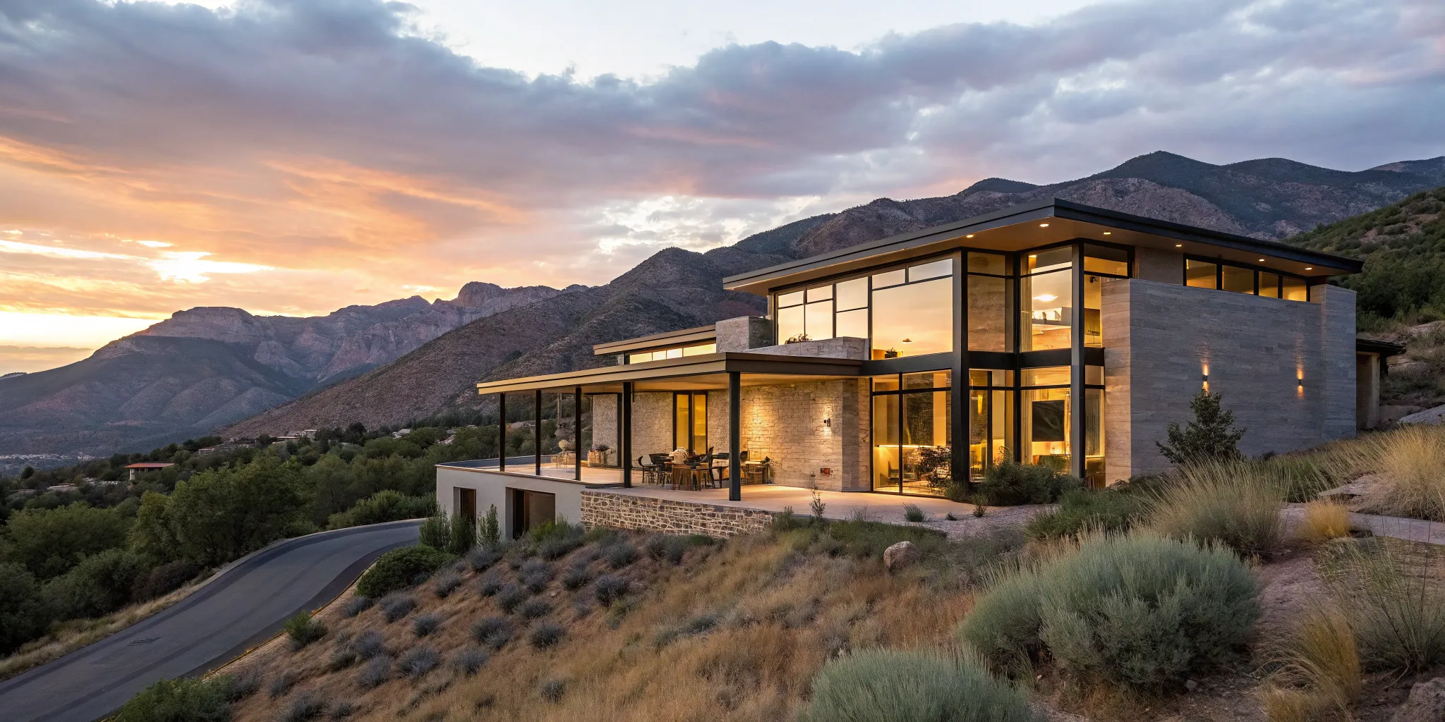 Modern luxury home in the mountains financed with a fixed jumbo mortgage.